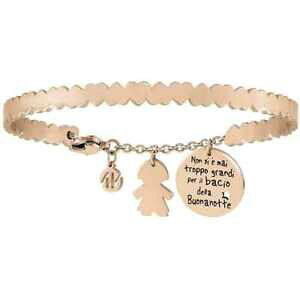 �y���������z�A�N�Z�T���[�@�l�b�N���X�@���^���u���X���b�g�s���N�S�[���hbracciale rigido nomination messaggiamo 027407030 oro rosa buonanotte bambina