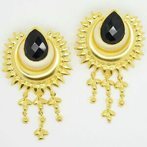 yzANZT[@lbNX@IX}Xg[COIjLXaylas ottomano placcato oro semi preziosi gem stone orecchini onice