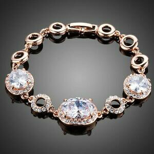 yzANZT[@lbNX@uXbggold plated ovale zirconi braccialetto per donne ragazze girls mbr0124