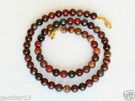 【送料無料】アクセサリー　ネックレス　ネックレスビーズヒーリングネックレスビーズ6mm iron blood stone collana bloodstone perline healing collana 16 rosso perline