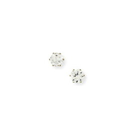 【送料無料】アクセサリー　ネックレス　イヤリングピンdonna con zirconi cubici in oro 9ct orecchini a perno artiglio 6 5mm