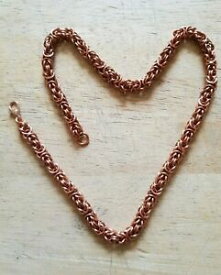 【送料無料】アクセサリー　ネックレス　ネックレスハンドビザンチンカスタムフィットサイズnuova inserzionesolid copper collana handmade bizantina weave calzata personalizzata taglie