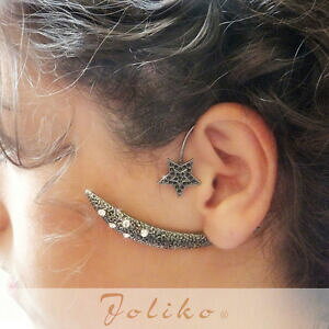 yzANZT[@lbNX@C[JtCOCOVo[n[t[joliko ohrklemme ear cuff earring orecchino argento antico mezza luna ornament a sinistra