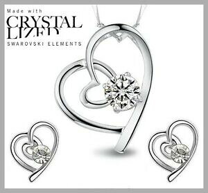 yzANZT[@lbNX@R\XtXL[IuRZbgcorazon swarovski colgante con pendientes ,chapado oro blanco 18k set