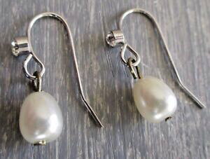 yzANZT[@lbNX@gre[WAWFgboucles doreilles bijou rtro vintage couleur argent brillant perle poire 3421