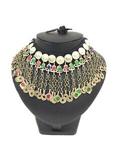 yzANZT[@lbNX@AtKjX^re[WlbNXafghan vintage trama grossa collana statement bigiotteria tribale autentico