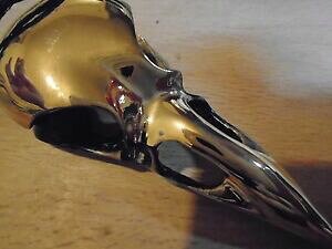 yzANZT[@lbNX@XJlbNXOunique enormi ottone raven skull ottone collana 3,25 lunghezza 81 grammo wicca