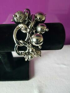 �y���������z�A�N�Z�T���[�@�l�b�N���X�@�V���o�[�g�[�������N�u���X���b�gmimco silvertone tecnica mista grandi link braccialetto, argentotono orb charms