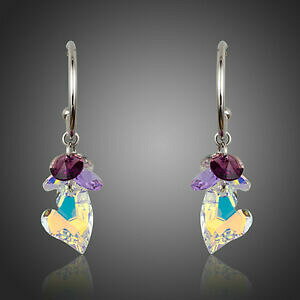 yzANZT[@lbNX@}`J[XtXL[n[ghbvCOrealizzato con multicolore sparkle shine swarovski crystal goccia dangle orecchini a forma di cuo