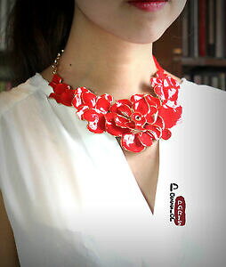 yzANZT[@lbNX@lbNX`[J[GinCp[IWigcollana girocollo grossa fiore smalto bianco hyper grazioso retr originale qt 8