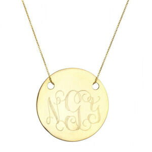 �y���������z�A�N�Z�T���[�@�l�b�N���X�@�f�B�X�N�l�b�N���X�J�X�^�}�C�Y���b�Lpersonalizzare qualsiasi incisione 1 disco collana in giallo argento placcato