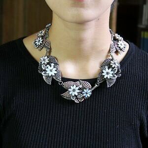 yzANZT[@lbNX@lbNXIWiEFfBOcollare da donna foglie fiori argentato girocollo originale matrimonio regalo zr