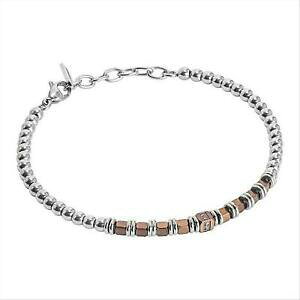 �y���������z�A�N�Z�T���[�@�l�b�N���X�@�J�t�V���[�g�X�`�[��bracciale pallinato uomo boccadamo man abr424r in acciaio 316l con dettagli ros