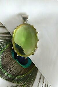 yzANZT[@lbNX@NX^re[WF[important pendentif en verre taill cristal bijou ancien vintage vert