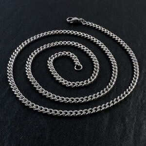 �y���������z�A�N�Z�T���[�@�l�b�N���X�@�X�`�[���`�F�[���l�b�N���X���b�V��catena in acciaio donna uomo filigrana collana a maglie grumetta lucido