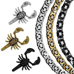 yzANZT[@lbNX@`F[lbNXX`[lbNXy_gJjLbgcollana catena acciaio ciondolo pendente scorpione granchio uomini kit massivo
