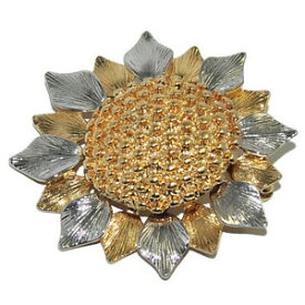 【送料無料】アクセサリー　ネックレス　オリジナルアルジェントgrosse broche originale de couleur or et plaqu argent fleur tournesol bijou