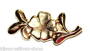 �y���������z�A�N�Z�T���[�@�l�b�N���X�@�W���b�N�u���[�`jacques esterel broche couleur or fleur bijou brooch