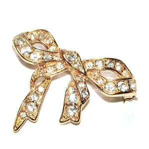 yzANZT[@lbNX@lNX^uu[`monet broche de couleur or noeud serti de cristal blanc bijou brooch