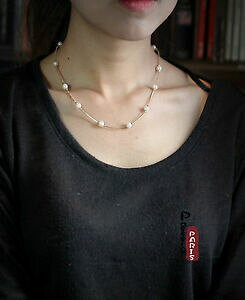 �y���������z�A�N�Z�T���[�@�l�b�N���X�@�l�b�N���X�V���v���N���X�p�[���z���C�g���g���r���e�[�Wcollana semplice sottile class dorato simpatico perla bianco retr vintage