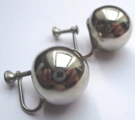 【送料無料】アクセサリー　ネックレス　ビンテージブールアルジェントポリブリリアントboucles doreilles vis bijou vintage boule couleur argent poli brillant 2121