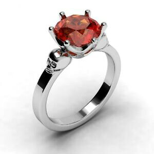 �y���������z�A�N�Z�T���[�@�l�b�N���X�@�X�e�����X�X�`�[�������O���b�h�S�V�b�Ndonna anello in acciaio inox teschio con rosso zirconi gotico emo regalo red24