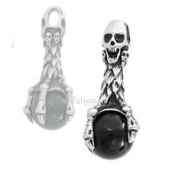 【送料無料】アクセサリー　ネックレス　ステンレスペンダントゴシックバイカーteschio artiglio, skull, acciaio inox, ciondolo, amuleto, talismano, gothic, biker, ea1284