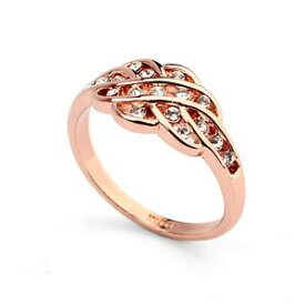 【送料無料】アクセサリー　ネックレス　リングピンクゴールドクリスタルstiloso donne lusso anello oro rosa 18k pl con cristallo idea regalo
