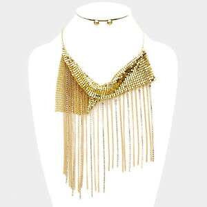 yzANZT[@lbNX@NX^S[hbVm[hueBbNlbNXdichiarazione contemporanea oro cristallo collana con nodo mesh set da rocce boutique