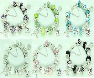 �y���������z�A�N�Z�T���[�@�l�b�N���X�@�r�[�h�u���X���b�glusso braccialetto con ciondolo mamma mamma sparkle perlina da donna