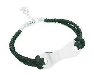 yzANZT[@lbNX@JX^uXbgXeXcon incisione personalizzata id bracciale pizzo nero acciaio inox regalo uk