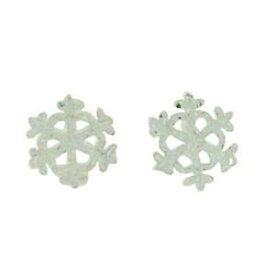 【送料無料】アクセサリー　ネックレス　チョスターリングシルバーイヤリングピンスノーフレークjo for girls ab argento sterling orecchini a perno fiocco di neve scintillante 9mm