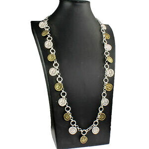 yzANZT[@lbNX@Vo[[}RCy_gOlbNXargento e ottone colore romano moneta ciondolo forzatina collana lunga