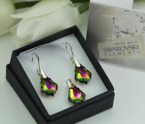 yzANZT[@lbNX@XtXL[NX^obNCOVo[Zbg925 orecchini argentoset realizzato con cristalli swarovski 16mm baroccovitrail medium