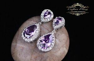 【送料無料】アクセサリー ネックレス イヤリングイヤリングスワロフスキークリスタルkホワイトゴールドorecchini lusso orecchini zirconi aaa swarovskicristalli stellux oro bianco 18k