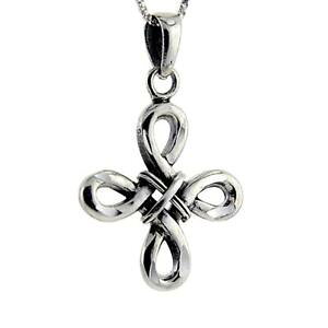 yzANZT[@lbNX@X^[OVo[ZeBbNNXy_gin argento sterling, celtico eterno pendente a croce ciondolo, 457cm italiano
