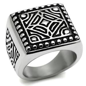 yzANZT[@lbNX@XeXX`[}OV[XeXX`[X}[gubN585 in acciaio inox big square da uomo anello con sigillo acciaio inox nuovo smart nero