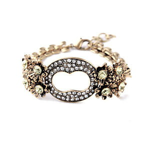 yzANZT[@lbNX@uXbgA[fREhS[f^bNt[gre[WIWibraccialetto art deco dorato tondo fiore metallico retr vintage originale