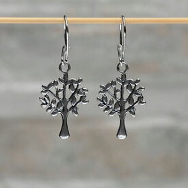 【送料無料】アクセサリー　ネックレス　ペンダントイヤリングシルバーツリーorecchini pendenti argento 925 lalbero della vita