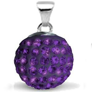 yzANZT[@lbNX@X^[O][cX^[OVo[AWXgNX^fBXR{[y_gargento sterling colore ametista 12mm cristallo da discoteca palla ciondo