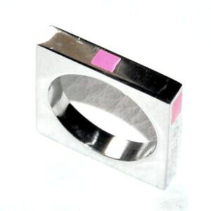 yzANZT[@lbNX@XNGAOIWifUCX`[sNpygmees anello quadrato, design originale acciaio posta elettronica rosa nero t