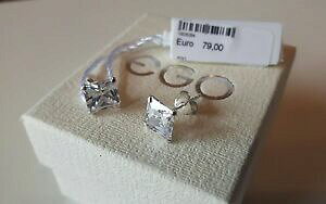 yzANZT[@lbNX@COC^AXNGA[Jbgorecchini donna,ego esclusivamente italiano,argento e zirconi,taglio quadrato