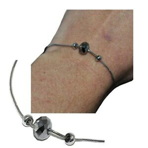 yzANZT[@lbNX@uXbg\bhVo[bVp[Xl[NNX^braccialetto sottile argento massiccio 925 maglia serpente perla cristallo