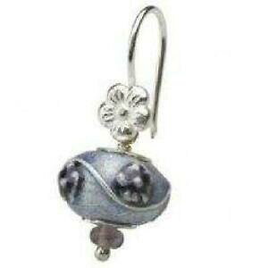 yzANZT[@lbNX@X^[OVo[CbNCOy_gtoc beadz argento sterling 10mm fiore lilla orecchini pendenti perla