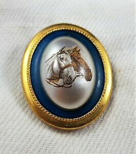 �y���������z�A�N�Z�T���[�@�l�b�N���X�@�N���b�v�r���e�[�W�X�J�[�t���[�u�V���|�[bijou vintage clip foulard robe chapeau perle de verre cheval metal emaille t168