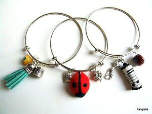 yzANZT[@lbNX@uXbguXbglot de 3 bracelets jonc breloques travail artisanal ces bracelets conviendront