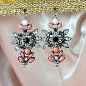 yzANZT[@lbNX@CONbvsNre[Worecchini clip in attesa di fiore rosa verde vintage sera matrimonio b5