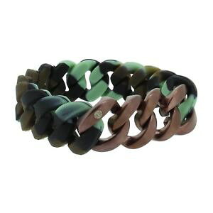 �y���������z�A�N�Z�T���[�@�l�b�N���X�@�u���X���b�g�I���W�i���X�e�����X�X�`�[���V���R���u�����Ybracciale uomo lega anseaticapopus originale in acciaio inox silicone mimetico bronzo opaco