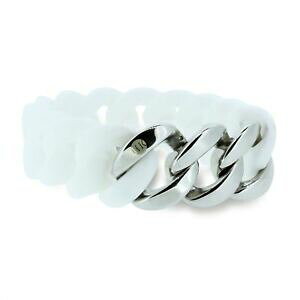 yzANZT[@lbNX@IWiXeXVR[zCgVo[Jtbracciale da donna lega anseaticapopus originale in acciaio inox silicone bianco argento 106892
