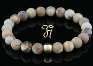 �y���������z�A�N�Z�T���[�@�l�b�N���X�@�J�t�J�t�r�[�Yentusiasta jaspis 925er sterling argento dorato bracciale perle bracciale 8mm